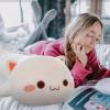 FUYU Cat Stuffed Animals, Soft Cat Plush Pillow Kawaii Kitten Stuffed Animal Toy Gifts for Kids Boys Girls Room Decor (White Round Eyes,27in/67cm) view 2