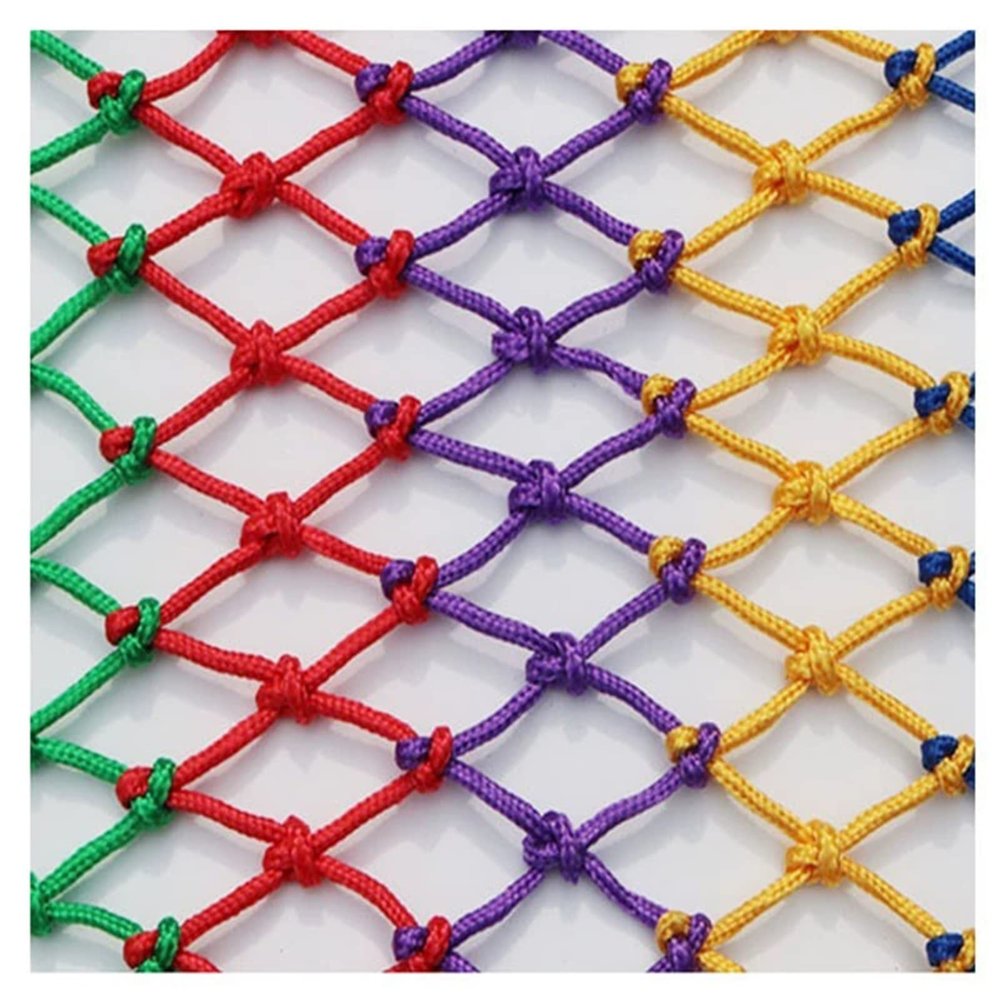 AFGZQ Nylon Safety Net Stair Fence Anti-Fall Net Wear-Resistant Hammock Swing Climbing Net for Balcony, Garden, Playground Color : 6mm Rope, Size : 1x9m(3x29ft)