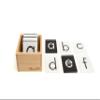 Montessori Sandpaper Letters Set | Black & White Lowercase Tactile Letter Cards | 3.5"x2.8" Alphabet Sensory Learning Tool | Sensory Letters view 1