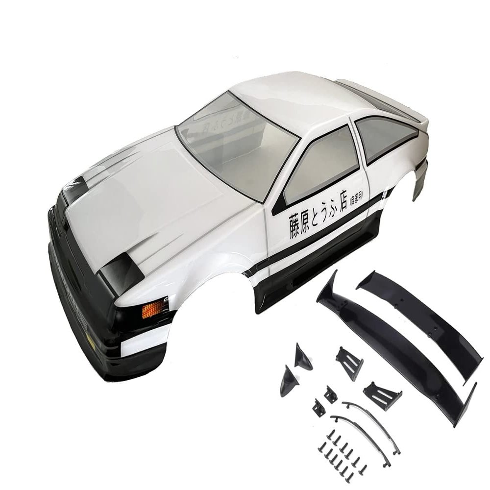 Novahobby 1/10 Scale RC Painted Precut Drift Racing Touring Onroad Car Body Shell Width 190mm with Wing Mirror Accessories (AE86)