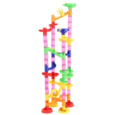 Track Marble Toy, Track Blocks Marble Softly Rounded Edges Develop Ability for Babies(80pcs)