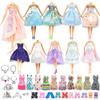 Keysse Doll Clothes and Accessories 39 Pack, Newest Unique & Fashion Forest Fairy Dress for Dolls, 10 Fairy Dress, 10 Mini Skirts and 9 Accesssories, 10 Shoes view 1