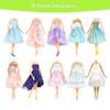 Keysse Doll Clothes and Accessories 39 Pack, Newest Unique & Fashion Forest Fairy Dress for Dolls, 10 Fairy Dress, 10 Mini Skirts and 9 Accesssories, 10 Shoes view 2