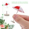 NOLITOY 5pcs Miniature Sun Umbrella Mini Beach Fake Umbrella for Hawaiian Party Micro Landscape Bonsai Dollhouse Decor view 3