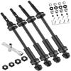 hopsupRC #45 Steel Drive Shaft CVD Upgrades for 1/10 Slash VXL 4X4,Rustler VXL 4X4,Stampede VXL 4X4,Hoss VXL 4X4 4WD,Stainless Front Rear Driveshaft Axles with Hex Hops up,Black view 1