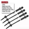 hopsupRC #45 Steel Drive Shaft CVD Upgrades for 1/10 Slash VXL 4X4,Rustler VXL 4X4,Stampede VXL 4X4,Hoss VXL 4X4 4WD,Stainless Front Rear Driveshaft Axles with Hex Hops up,Black view 2