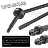 hopsupRC #45 Steel Drive Shaft CVD Upgrades for 1/10 Slash VXL 4X4,Rustler VXL 4X4,Stampede VXL 4X4,Hoss VXL 4X4 4WD,Stainless Front Rear Driveshaft Axles with Hex Hops up,Black view 3