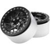 4Pack HIRCQOO Metal 2.2 inch Beadlock Wheel Rims 12 Hex Hubs Compatible with Axial SCX10 90046 SCX10-III Redcat Gen7 D90 Traxxas TRX4 Tamiya CC01 1/10 RC Crawler (Black) view 4