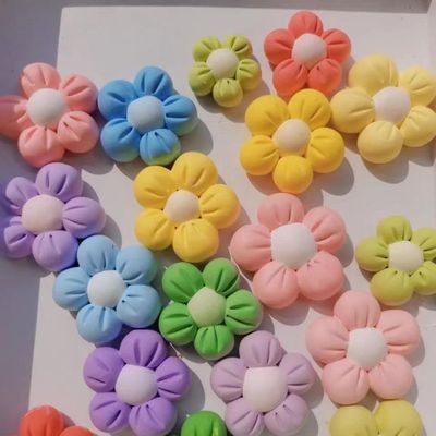 Yuxuanish 30pcs of DIY Finished Clay Flower,3cm-5cm Handmade Finished Clay Flowers,DIY Perpetual Flower (Rainbow Series)