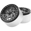 4Pack HIRCQOO Metal 2.2 inch Beadlock Wheel Rims 12 Hex Hubs Compatible with Axial SCX10 90046 SCX10-III Redcat Gen7 D90 Traxxas TRX4 Tamiya CC01 1/10 RC Crawler (Titanium) view 2