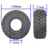 4Pack Vgoohobby 2.2" Rubber Tires,RC 2.2inch Mud Crawler Tires OD 130mm w/Foam Compatible with Axial SCX10 90047 D90 D110 Tamiya CC01 Traxxas TRX4 Gen8 1/10 RC Crawler Beadlock view 2