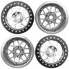 4Pack HIRCQOO Metal 2.2 inch Beadlock Wheel Rims 12 Hex Hubs Compatible with Axial SCX10 90046 SCX10-III Redcat Gen7 D90 Traxxas TRX4 Tamiya CC01 1/10 RC Crawler (Silver) view 2