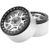 4Pack HIRCQOO Metal 2.2 inch Beadlock Wheel Rims 12 Hex Hubs Compatible with Axial SCX10 90046 SCX10-III Redcat Gen7 D90 Traxxas TRX4 Tamiya CC01 1/10 RC Crawler (Silver) view 4