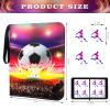 400 Cards Soccer Card Binder, 4-Pocket Card Collections Trading Card Binder 50 Pages Double-Sided Cards Holder with Zipper 3-Ring Card Album for Sports Soccer Card Sleeves Protectors view 2