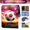 400 Cards Soccer Card Binder, 4-Pocket Card Collections Trading Card Binder 50 Pages Double-Sided Cards Holder with Zipper 3-Ring Card Album for Sports Soccer Card Sleeves Protectors view 3