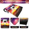 400 Cards Soccer Card Binder, 4-Pocket Card Collections Trading Card Binder 50 Pages Double-Sided Cards Holder with Zipper 3-Ring Card Album for Sports Soccer Card Sleeves Protectors view 4