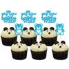 Gyufise 24Pcs We Can Bearly Wait Cupcake Toppers Blue Glitter Bear Cupcake Picks Baby Shower Cake Decorations for Gender Reveal Theme Baby Shower Kids Birthday Party Supplies view 1