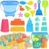 Collapsible Beach Toys for Kids Toddlers, Collapsible Sand Bucket and Shovels Set with Mesh Bag,Travel Sand Castle Building Kit, Sandbox Toys, Foldable Beach Essentials for Toddlers Kids Age 3-10  view 1
