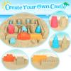 Collapsible Beach Toys for Kids Toddlers, Collapsible Sand Bucket and Shovels Set with Mesh Bag,Travel Sand Castle Building Kit, Sandbox Toys, Foldable Beach Essentials for Toddlers Kids Age 3-10  view 4