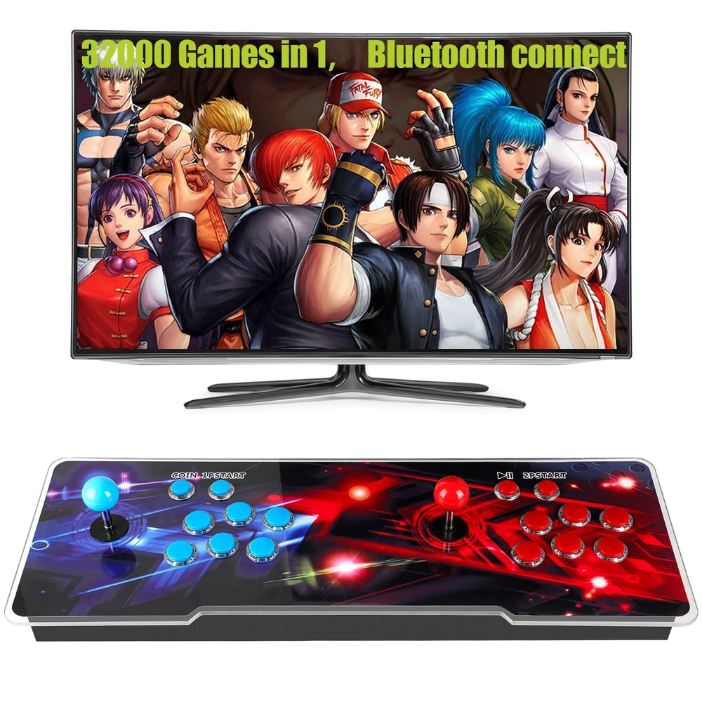 Akaxi Pandora Box Console 32000 Arcade Games in 1,Retro Game Machine for TV PC Projector, Supports Up to 4 Players, Full HD Output, Search, Save, Hide, Favorites List