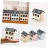 FOYTOKI Miniature House Model Adorable Dollhouse Walls Roof House Ornament for Home Office Decorations view 2