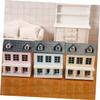 FOYTOKI Miniature House Model Adorable Dollhouse Walls Roof House Ornament for Home Office Decorations view 3