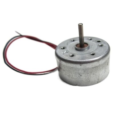 CYFANG Solar Round Mini R300C DC High-Speed Motor, DIY Solar Small Motor with Wire for Solar Hat CD Player Technology Model Science Beginners
