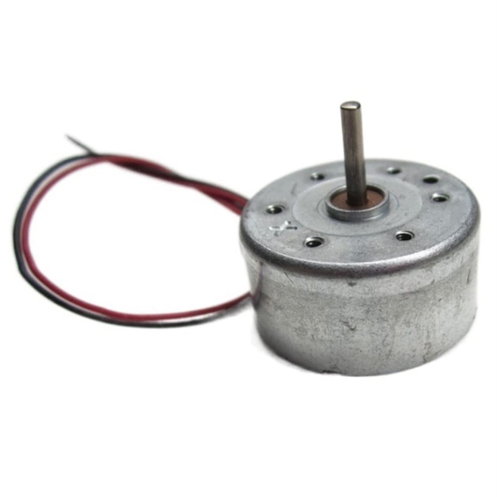 CYFANG Solar Round Mini R300C DC High-Speed Motor, DIY Solar Small Motor with Wire for Solar Hat CD Player Technology Model Science Beginners