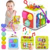 kecristv Montessori Toys for Toddler Girls Boys, Baby Sorter Learning Sensory Activity Cube, Toddler Girl Boy Easter Basket Stuffers Birthday Gifts, Baby Toys 18+ Months view 1