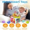 kecristv Montessori Toys for Toddler Girls Boys, Baby Sorter Learning Sensory Activity Cube, Toddler Girl Boy Easter Basket Stuffers Birthday Gifts, Baby Toys 18+ Months view 2