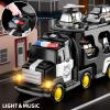 Bennol Toddler 5 in 1 Police Truck Toys for 1 2 3 4 5 Year Old Boys, Police Rescue Vehicles Car Trucks Bus Helicopter for Kids Ages 1-3 3-5, Car Toys for 1 2 3 4 5 Year Old Boys Girls Birthday Gifts view 2