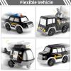Bennol Toddler 5 in 1 Police Truck Toys for 1 2 3 4 5 Year Old Boys, Police Rescue Vehicles Car Trucks Bus Helicopter for Kids Ages 1-3 3-5, Car Toys for 1 2 3 4 5 Year Old Boys Girls Birthday Gifts view 4