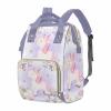 M YESCUSTOM Custom Mommy Nursing Bag with Name for Mom, Personalized Purple Baby Bag with Large Capacity Waterproof Nylon Daypack for Travel Gift for Women Purple view 1