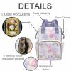 M YESCUSTOM Custom Mommy Nursing Bag with Name for Mom, Personalized Purple Baby Bag with Large Capacity Waterproof Nylon Daypack for Travel Gift for Women Purple view 2
