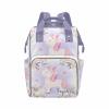 M YESCUSTOM Custom Mommy Nursing Bag with Name for Mom, Personalized Purple Baby Bag with Large Capacity Waterproof Nylon Daypack for Travel Gift for Women Purple view 3