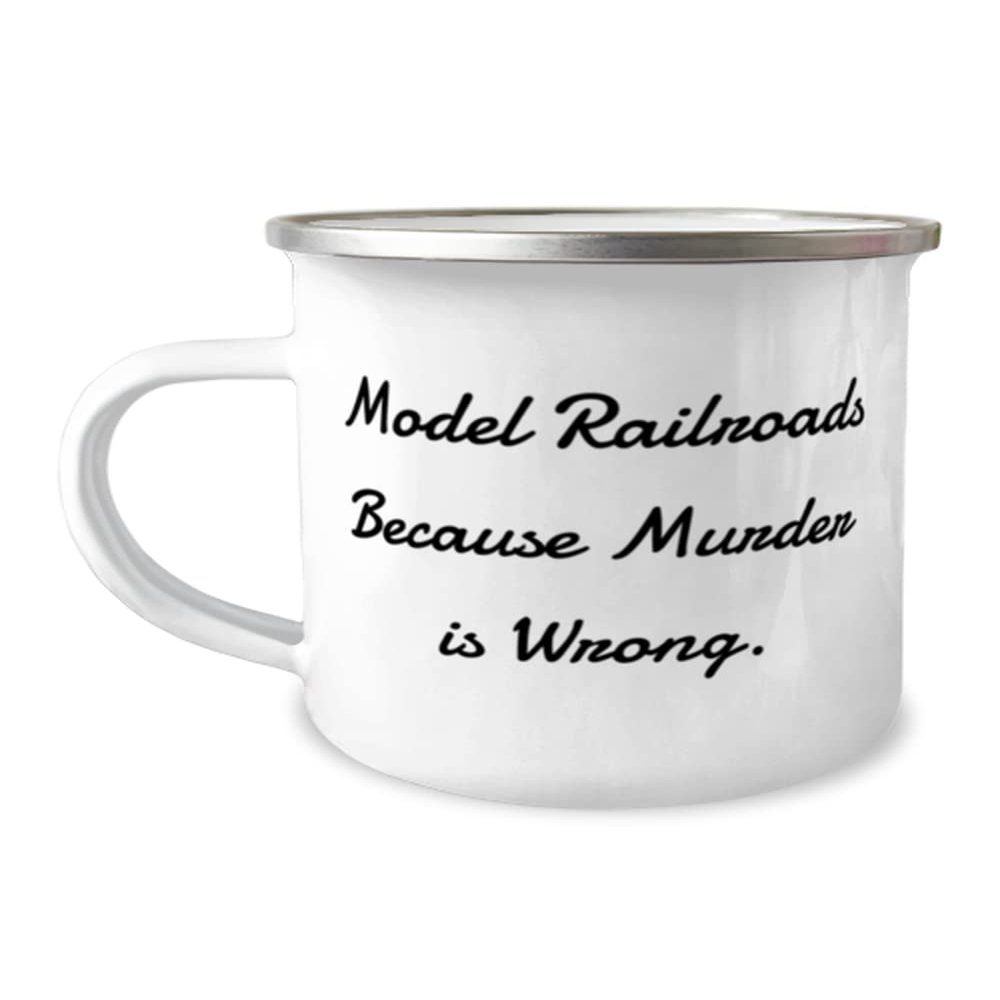 Cheap Model Railroads Gifts, Model Railroads Because Murder is Wrong, Inspire 12oz Camper Mug For Friends From Friends, Model train set, Toy trains, Train tracks, Railroad toys, Electric trains,