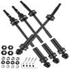 Rcarmumb RC Driveshafts CVD Upgrades Part for 1/10 Slash VXL 4x4 4wd,Rustler VXL 4x4 4wd,Stampede VXL 4x4 4wd,Front Rear Steel #45 Drive Shaft Axles with Hex,4PCS,Black view 1
