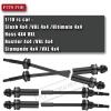 Rcarmumb RC Driveshafts CVD Upgrades Part for 1/10 Slash VXL 4x4 4wd,Rustler VXL 4x4 4wd,Stampede VXL 4x4 4wd,Front Rear Steel #45 Drive Shaft Axles with Hex,4PCS,Black view 2