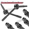 Rcarmumb RC Driveshafts CVD Upgrades Part for 1/10 Slash VXL 4x4 4wd,Rustler VXL 4x4 4wd,Stampede VXL 4x4 4wd,Front Rear Steel #45 Drive Shaft Axles with Hex,4PCS,Black view 3