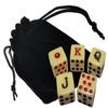 Premium Spanish Poker Cubilete Dice Bone (Antique Ivory) Tone ... Plus Storage Pouch view 1
