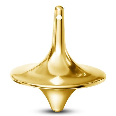 Spinning Top Accurate Metal Spinner Top Desktop Gyro Toys Little Fidget Toys (Silver,Gold, Black)