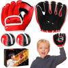 Aodaer 2 Pack T Ball Sets Baseball Glove and Ball Set for Teenager Easy Catch, Yard Lawn Game, Baseball Play - Black and Red view 1