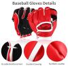 Aodaer 2 Pack T Ball Sets Baseball Glove and Ball Set for Teenager Easy Catch, Yard Lawn Game, Baseball Play - Black and Red view 3