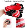 Aodaer 2 Pack T Ball Sets Baseball Glove and Ball Set for Teenager Easy Catch, Yard Lawn Game, Baseball Play - Black and Red view 4