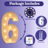 4FT Marquee Light Up Numbers, Large Marquee Numbers for 6th 16th 60th Birthday Decorations, Giant Light Up Numbers for Party Anniversary, Marquee Letters, Pre-Cut DIY Mosaic Numbers for Balloons 6 view 4