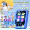 Kikapabi Kids Smart Phone - Toddler Touchscreen Toy with HD Dual Camera | Dinosaur Travel Play Phone for Boys & Girls Ages 3-10, Birthday (Blue) view 2