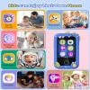 Kikapabi Kids Smart Phone - Toddler Touchscreen Toy with HD Dual Camera | Dinosaur Travel Play Phone for Boys & Girls Ages 3-10, Birthday (Blue) view 4
