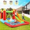 Inflatable Bounce House, Jumping Castle with Slide for Kids 3-12, Outdoor/Indoor Bouncy House Backyard with Jumping Area,Long Slide,Climbing Wall,Ball Pit, Air Blower Include view 2