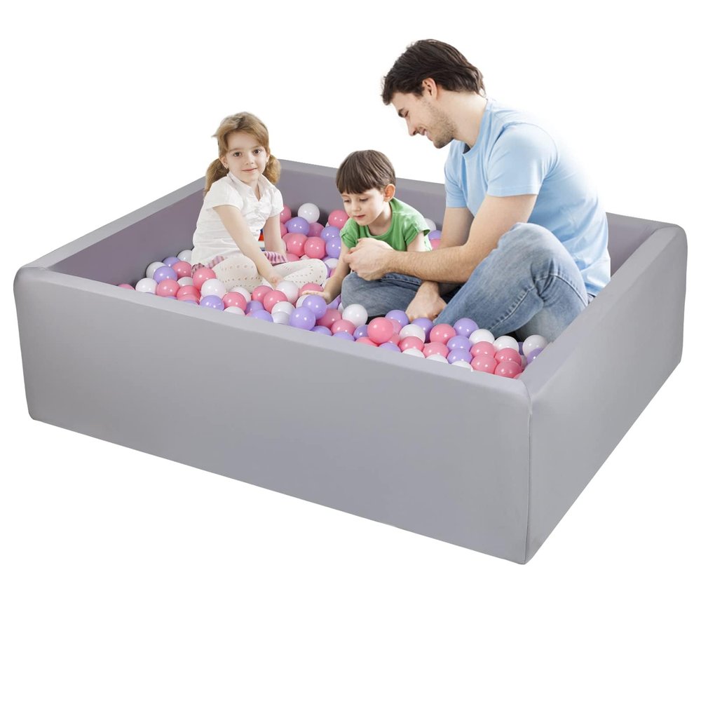 MODEREVE Ball Pits for Toddlers, Large Baby Ball Pit 47"x35" Rectangular Soft Foam Ball Pit Pool Playpen Ideal Gift for Kids - Balls Not Included