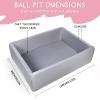 MODEREVE Ball Pits for Toddlers, Large Baby Ball Pit 47"x35" Rectangular Soft Foam Ball Pit Pool Playpen Ideal Gift for Kids - Balls Not Included view 3
